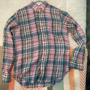 Ralph Lauren Polo Pink Plaid Button Down